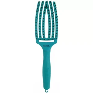 Lenktas šepetys plaukams Olivia Garden Fingerbrush Medium On The Road Again Blue Lagoon