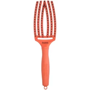 Lenktas šepetys plaukams Olivia Garden Fingerbrush Medium On The Road Again Orange Dream