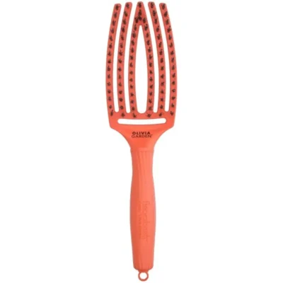 Lenktas šepetys plaukams Olivia Garden Fingerbrush Medium On The Road Again Orange Dream